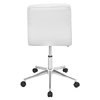 Lumisource Caviar Adjustable Office Chair in White Faux Leather OC-TW-CAV W